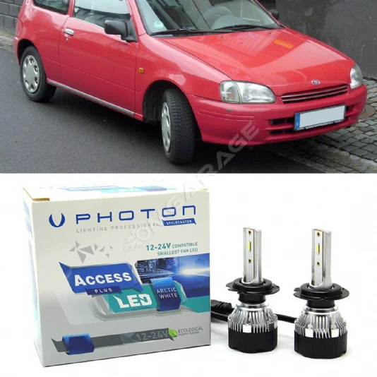 Toyota Starlet Led Xenon Uzun+Kısa Far Ampulü H4 Access Yeni Seri Beyaz