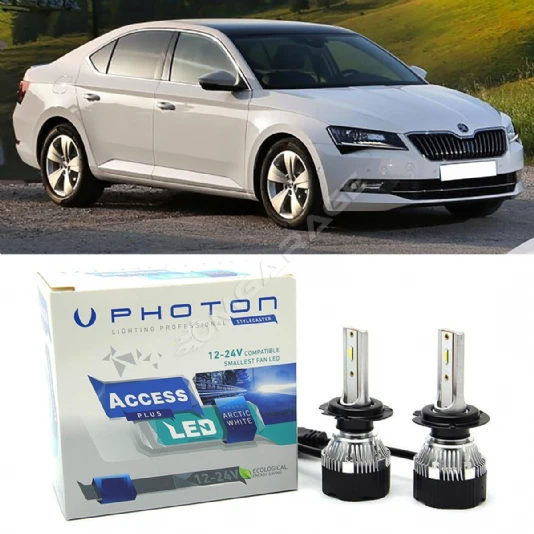 Skoda Superb 3 Led Xenon Sis Farı Ampulü H8 Access Yeni Seri Beyaz 2015+