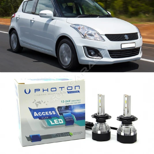 Suzuki Swift Led Xenon Uzun+Kısa Far Ampulü H4 Access Yeni Seri Beyaz 2005-2022