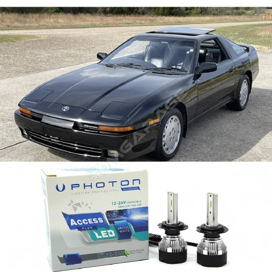 Toyota Supra Uzun+Kısa Far Ampulü H4 Access Yeni Seri Beyaz 1989-1992