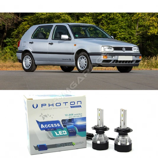 Vw Golf 3 Uzun+Kısa Far Ampulü H4 Access Yeni Seri Beyaz 1993-1999