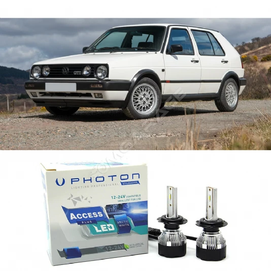 Vw Golf 2 Uzun+Kısa Far Ampulü H4 Access Yeni Seri Beyaz 1983-1992