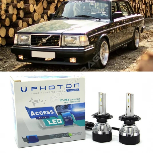 Volvo 240 Led Xenon Uzun+Kısa Far Ampulü H4 Access Yeni Seri Beyaz