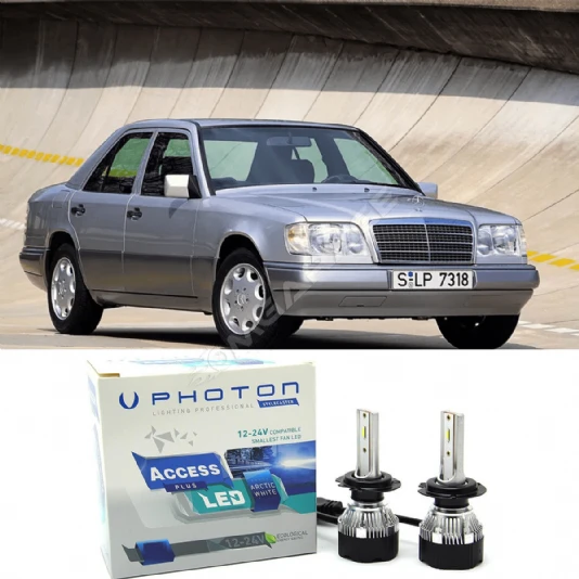 Mercedes E W124 Led Xenon Uzun + Kısa Far Ampulü H4 Access Yeni Seri Beyaz