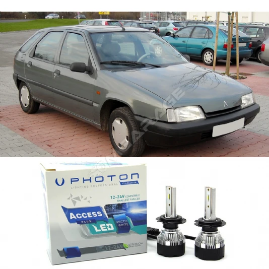 Citroen ZX Led Xenon Uzun + Kısa Far Ampulü H4 Access Yeni Seri Beyaz
