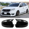 Dacia Logan Batman Yarasa Ayna Kapağı Parlak Siyah ABS 2009 - 2020