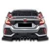 Honda Civic Fc5 6 Parça Arka Flap Parlak Siyah Plastik
