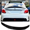 Mercedes C W205 PSM Bagaj Üstü İthal Spoiler Parlak Siyah Plastik Spoyler 2014-2019