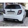 Chevrolet Kalos Difüzör Difizör Gri + Kare Egzoz Görünüm C Tip