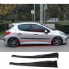 Peugeot 207 2006 - 2014 Yan Marşpiyel Seti Mat Siyah Plastik 2 Adet