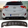 Hyundai i30 Difüzör Difizör Siyah + Kare Egzoz Görünüm C Tip
