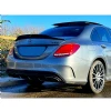 Mercedes C W205 PSM Bagaj Üstü İthal Spoiler Parlak Siyah Plastik Spoyler 2014-2019
