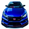 Honda Civic Fc5 Typer 3 Parça Ön Lip Parlak Siyah Plastik