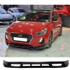 Hyundai i30 Makyajlı Ön Ek 2017  ve üzeri Mat Siyah Plastik Ön Karlık