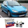 Peugeot 206 Led Xenon  Uzun + Kısa Far Ampulü H4 Duo Yeni Seri Beyaz 1998-2003