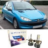 Peugeot 206 Led Xenon Uzun + Kısa Far Ampulü H4 Mono Yeni Seri Beyaz 1998-2003