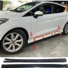 Ford Fiesta 2018 ve üzeri Yan Marşpiyel Seti Mat Siyah Plastik 2 Adet