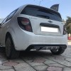 Chevrolet Aveo HB Difüzör Difizör Gri + Kare Egzoz Görünüm C Tip 2012 - 2016