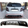 Chevrolet Aveo HB Difüzör Difizör Gri + Kare Egzoz Görünüm C Tip 2012 - 2016