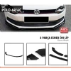 Vw Polo Mk5 Ön Lip 3 Prç Piona Black 2009 - 2017 Ön Tampon Eki