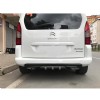 Citroen Berlingo Difüzör Difizör Siyah + Kare Egzoz Görünüm C Tip