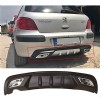 Peugeot 307 Difüzör Difizör Siyah + Kare Egzoz Görünüm C Tip