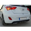 Hyundai i30 Difüzör Difizör Siyah + Kare Egzoz Görünüm C Tip