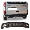 Renault Kangoo Difüzör Difizör Siyah + Kare Egzoz Görünüm C Tip