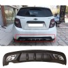 Chevrolet Aveo HB Difüzör Difizör Siyah + Kare Egzoz Görünüm C Tip 2012 - 2016