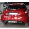 Peugeot 208 Difüzör Difizör Siyah + Kare Egzoz Görünüm C Tip 2004 - 2009