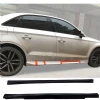 Audi A3 8V Sedan Aero Yan Marşpiyel Seti Mat Siyah Plastik 2 Adet 2012-2019