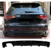 Audi A3 8V HB Sportback Rieger Difüzör Difizör Plastik Parlak Siyah 2012-2016 Arka-bodykit-ek-karlık