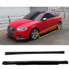 Audi A3 8V HB Aero Yan Marşpiyel Seti Mat Siyah Plastik 2 Adet 2012-2019