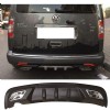 Vw Caddy Difüzör Difizör Siyah + Kare Egzoz Görünüm C Tip