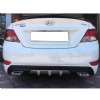 Hyundai Accent Blue Difüzör Difizör Gri + Kare Egzoz Görünüm C Tip 2010 - 2018