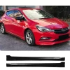 Opel Astra K Rieger Yan Marşpiyel Seti Mat Siyah Plastik 2 Adet 2015 2016 2017 2018 2019 2020 2021