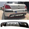 Peugeot 307 Difüzör Difizör Gri + Kare Egzoz Görünüm C Tip