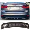 Ford Focus 3 Difüzör Difizör Siyah + Kare Egzoz Görünüm C Tip 2012 - 2017