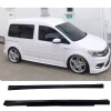Vw Caddy Aero Yan Marşpiyel Seti Mat Siyah Plastik 2 Adet 2010-2020