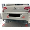 Citroen C4 Difüzör Difizör Plastik Parlak Siyah 2011 2012 2013 2014 2015 2016 Arka-difizör-bodykit-ek