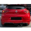 Renault Clio 5 Arka Ek Difüzör Difizör Plastik Parlak Siyah 2019 2020 2021 2022 Arka-difizör-bodykit-ek