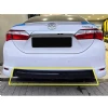Toyota Corolla Twin Difüzör Difizör Plastik Parlak Siyah 2013 2014 2015 2016 2017 Arka-difizör-bodykit-ek