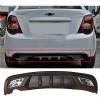 Chevrolet Aveo Sedan Difüzör Difizör Siyah + Kare Egzoz Görünüm C Tip 2012 - 2016