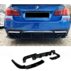 Bmw F10 Vorstainer Difüzör + Difüzör Kulakları Parlak Siyah 2010 - 2017 Arka-difizör-bodykit-ek
