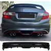 Honda Civic FB7 Custom Arka Ek Plastik Siyah Difüzör Çıkışsız 2012-2016 Arka-difizör-bodykit-ek
