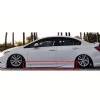 Honda Civic FB7 Custom Yan Marşpiyel Seti Mat Siyah Plastik 2 Adet 2012 2013 2014 2015 2016