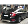 Honda Civic Fc5 Turbo Arka Ek Plastik Siyah Difüzör 2016 2017 2018 2019 Arka-difizör-bodykit-ek