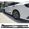 Honda Civic Fc5 Gc400 Yan Marşpiyel Seti Mat Siyah Plastik 2 Adet 2016 2017 2018 2019 2020 2021