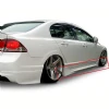 Honda Civic FD6 Mugen Yan Marşpiyel Seti Mat Siyah Plastik 2 Adet 2006 2007 2008 2009 2010 2011