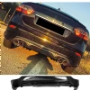 Renault Fluence Sağ Sol Çift Çıkışlı Arka Ek Plastik Siyah Difüzör 2009-2016 Arka-difizör-bodykit-ek
